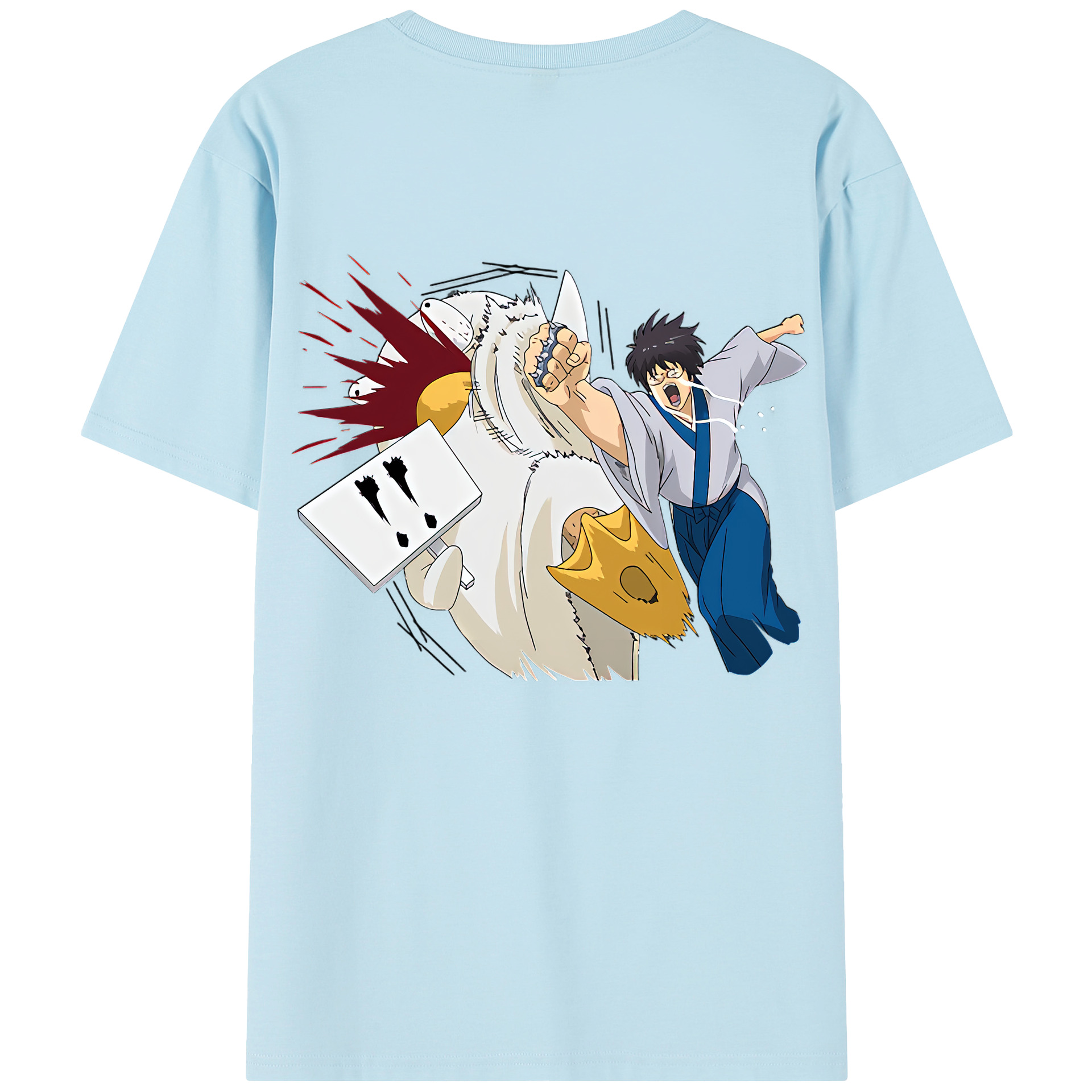 （画像用） ぎんたま 坂田銀時（さかたぎんとき） 神楽 志村新八（しむら しんぱち） GINTAMA Sakata Gintoki Kagura Shimura Shinpachi 綿100％半袖Tシャツ（背面プリント）
